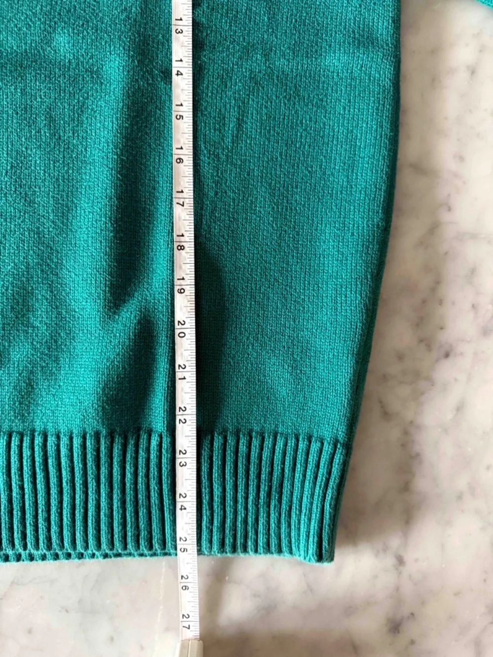 J.Crew Heritage Cotton Crewneck Sweater Men M Teal Green